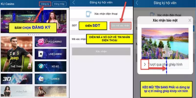 Các bước đăng ký Kubet đơn giản trên app cá cược